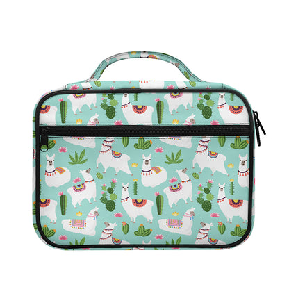 Cute Cactus And Llama Pattern Print Briefcase Bible Bag