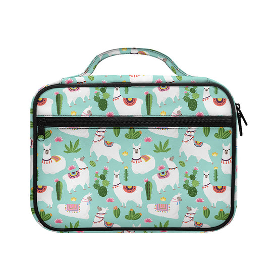Cute Cactus And Llama Pattern Print Briefcase Bible Bag