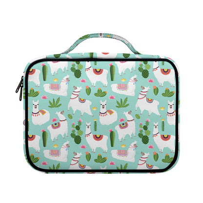 Cute Cactus And Llama Pattern Print Briefcase Bible Bag