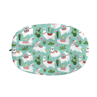 Cute Cactus And Llama Pattern Print Car Side Mirror Covers