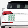 Cute Cactus And Llama Pattern Print Car Sticker