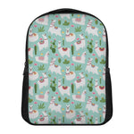 Cute Cactus And Llama Pattern Print Casual Backpack
