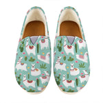 Cute Cactus And Llama Pattern Print Casual Shoes