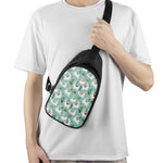 Cute Cactus And Llama Pattern Print Chest Bag