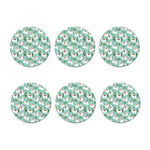 Cute Cactus And Llama Pattern Print Coaster Set