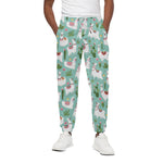 Cute Cactus And Llama Pattern Print Cotton Pants