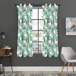 Cute Cactus And Llama Pattern Print Curtain