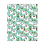 Cute Cactus And Llama Pattern Print Curtain