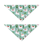 Cute Cactus And Llama Pattern Print Dog Bandana