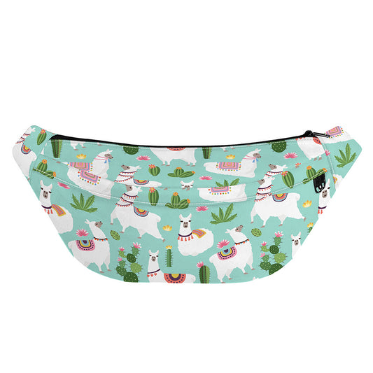 Cute Cactus And Llama Pattern Print Fanny Pack