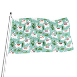 Cute Cactus And Llama Pattern Print Flag