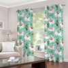 Cute Cactus And Llama Pattern Print Grommet Curtains