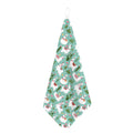 Cute Cactus And Llama Pattern Print Hand Towel