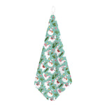 Cute Cactus And Llama Pattern Print Hand Towel