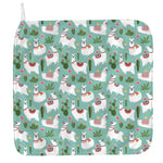 Cute Cactus And Llama Pattern Print Hand Towel