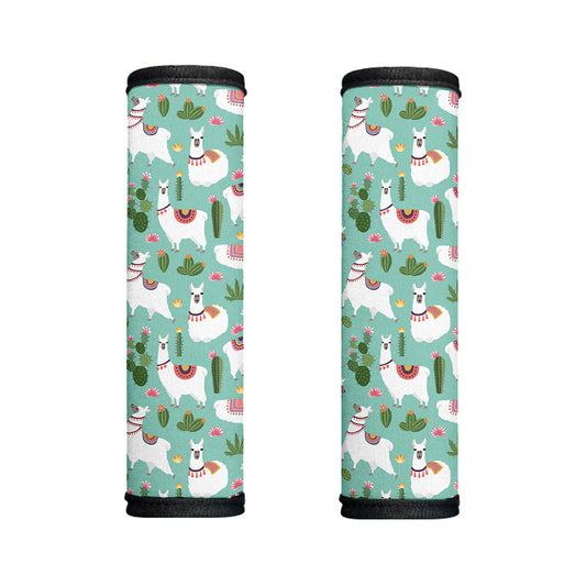 Cute Cactus And Llama Pattern Print Handle Covers