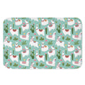 Cute Cactus And Llama Pattern Print Indoor Door Mat