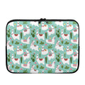 Cute Cactus And Llama Pattern Print Laptop Sleeve