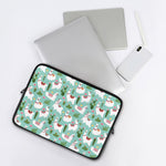 Cute Cactus And Llama Pattern Print Laptop Sleeve