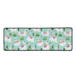 Cute Cactus And Llama Pattern Print Long Kitchen Mat