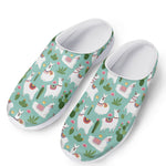 Cute Cactus And Llama Pattern Print Mesh Casual Shoes
