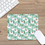 Cute Cactus And Llama Pattern Print Mouse Pad