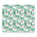 Cute Cactus And Llama Pattern Print Mouse Pad