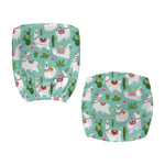 Cute Cactus And Llama Pattern Print Office Chair Cover