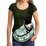 Cute Cactus And Llama Pattern Print Pet Sling Carrier