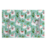 Cute Cactus And Llama Pattern Print Placemat