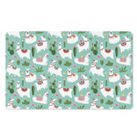 Cute Cactus And Llama Pattern Print Polyester Doormat