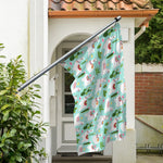 Cute Cactus And Llama Pattern Print Polyester Flag