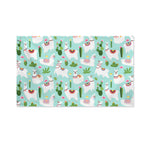 Cute Cactus And Llama Pattern Print Polyester Flag