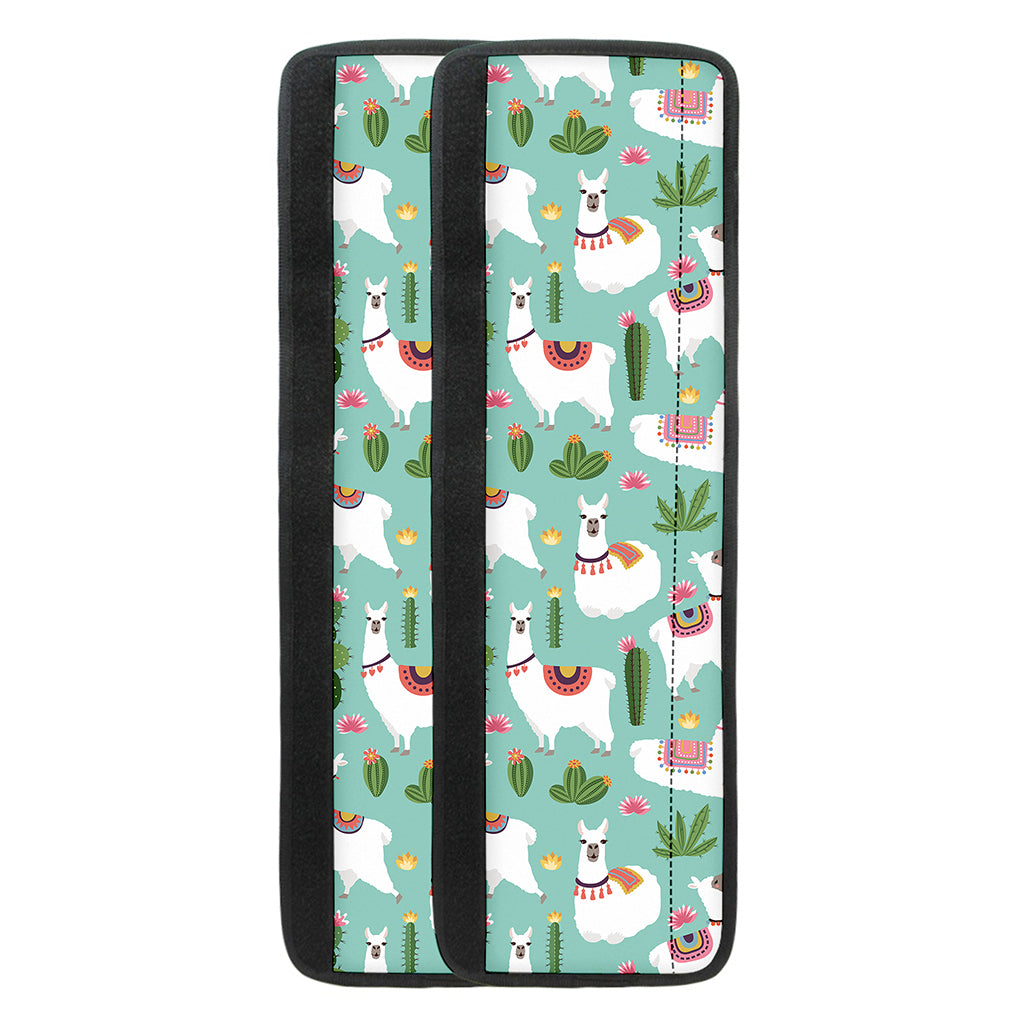Cute Cactus And Llama Pattern Print Refrigerator Handle Covers