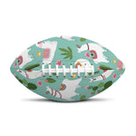 Cute Cactus And Llama Pattern Print Rugby Ball