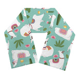 Cute Cactus And Llama Pattern Print Scarf