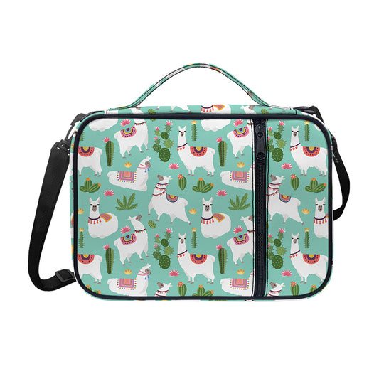 Cute Cactus And Llama Pattern Print Shoulder Strap Bible Bag
