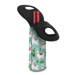 Cute Cactus And Llama Pattern Print Single Neoprene Wine Tote