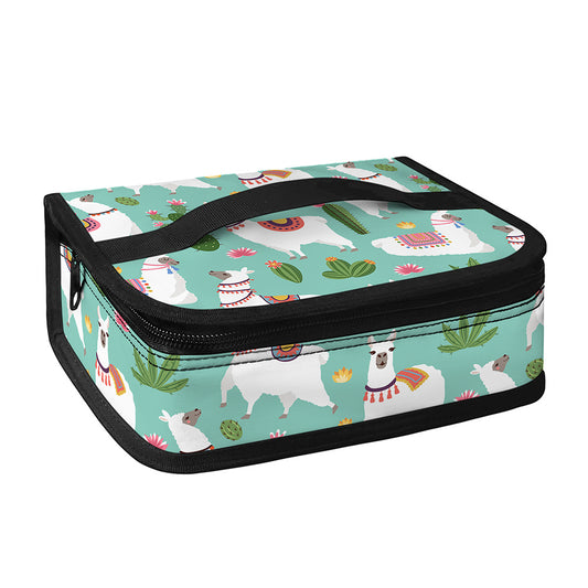 Cute Cactus And Llama Pattern Print Small Lunch Bag