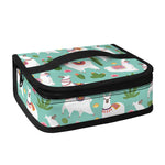 Cute Cactus And Llama Pattern Print Small Lunch Bag