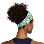 Cute Cactus And Llama Pattern Print Sports Headband