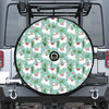 Cute Cactus And Llama Pattern Print Tire Cover With Camera Hole