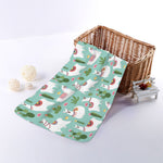 Cute Cactus And Llama Pattern Print Towel
