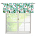 Cute Cactus And Llama Pattern Print Window Valance