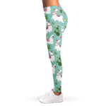 Cute Cactus And Llama Pattern Print Women's Leggings