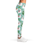 Cute Cactus And Llama Pattern Print Women's Leggings