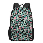 Cute Cactus And Succulent Print 17 Inch Backpack