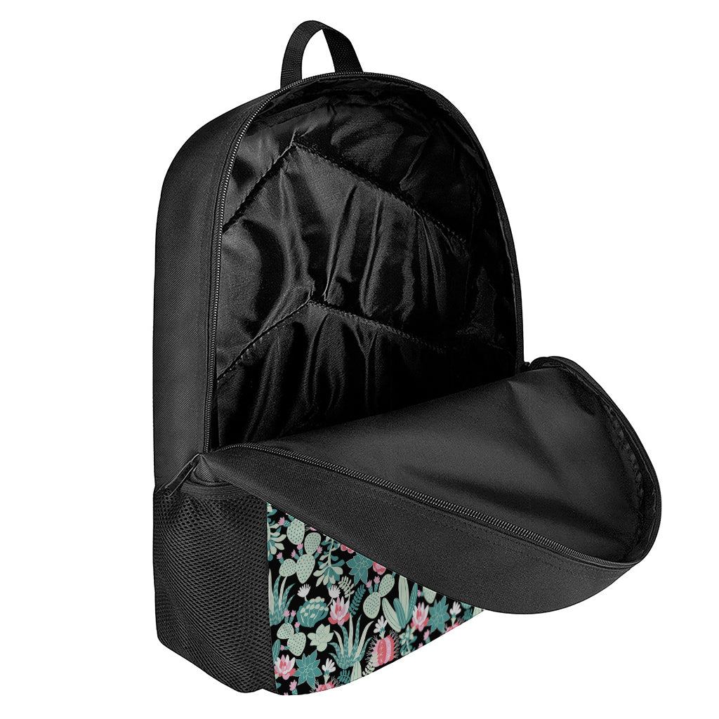 Cute Cactus And Succulent Print 17 Inch Backpack