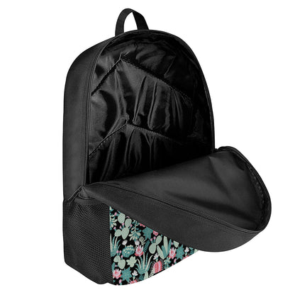 Cute Cactus And Succulent Print 17 Inch Backpack