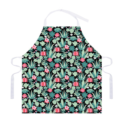 Cute Cactus And Succulent Print Adjustable Apron